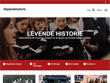 Tablet Screenshot of hojskolehistorie.dk